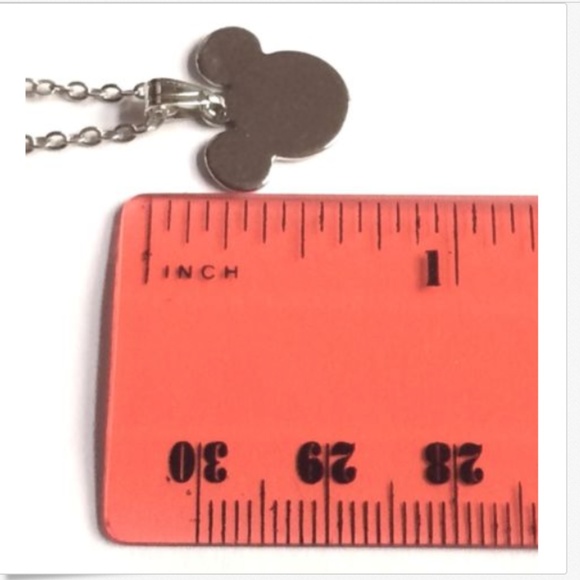 Mickey Mouse Ears Necklace Icon Silver Plated 19" Vintage Disney Disneyana - Picture 9 of 9